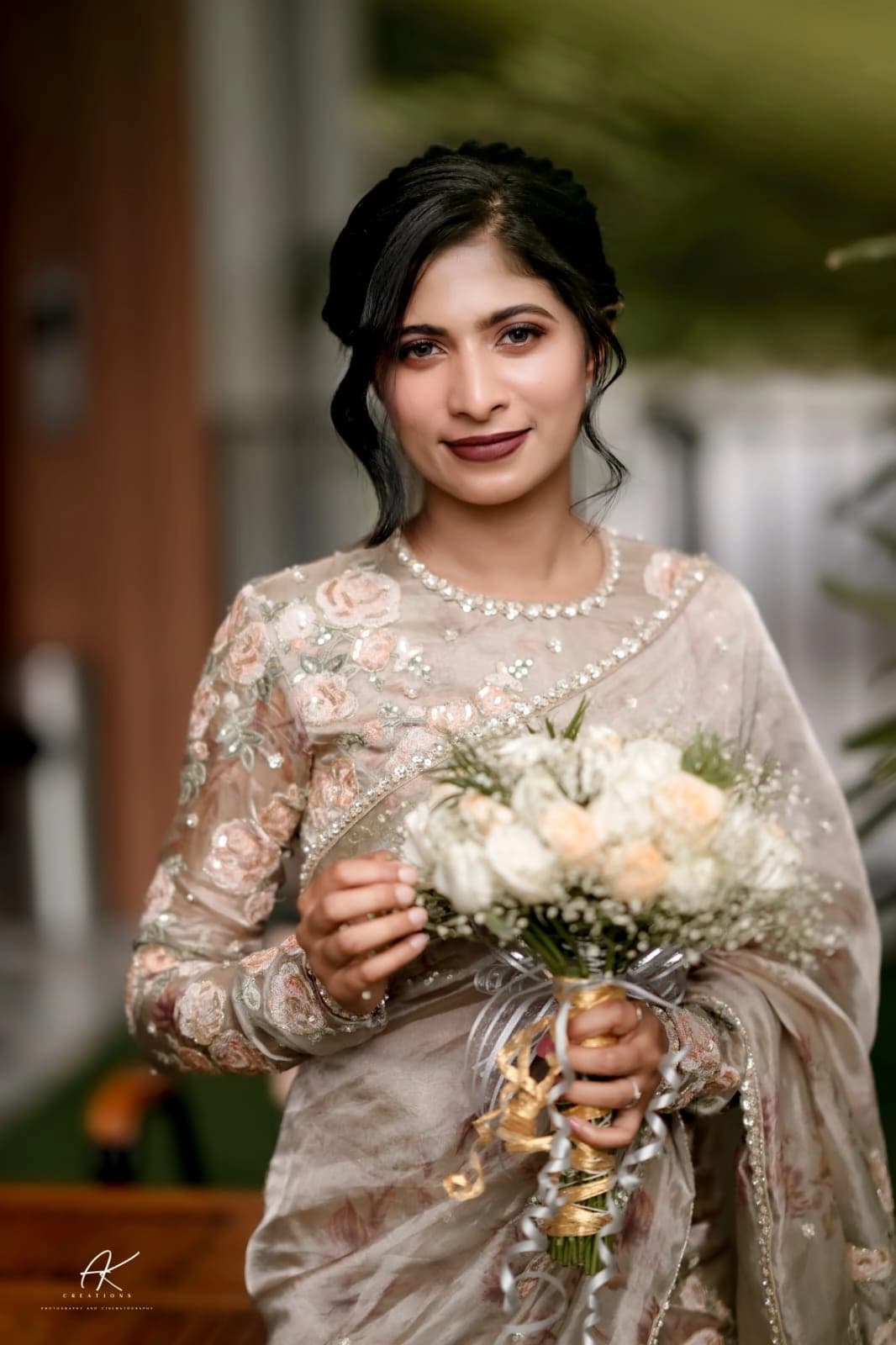 A close-up shot of bridal eye makeup.
